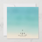 Strand Trouwplein 🏝️ Save The Date Kaart (Achterkant)