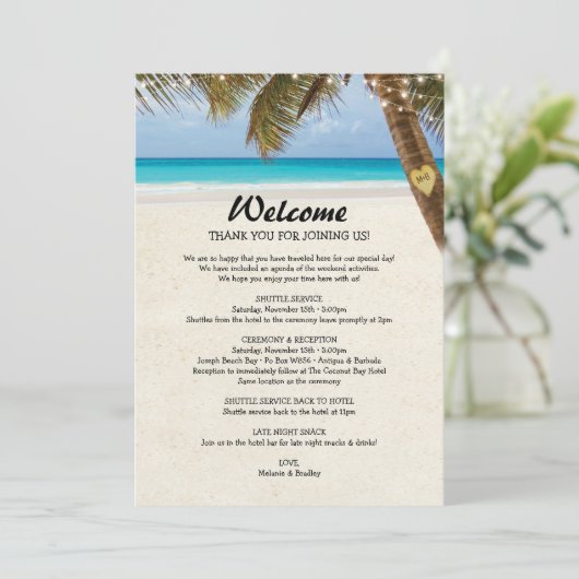 Strand Trouwroute Dubbelzijdig Programma (Staand voorkant)