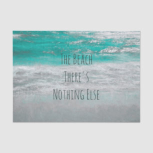 Strand Turquoise Wit Tropische Oceaan Golven Kust Tissuepapier