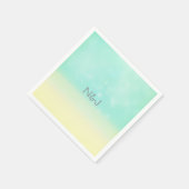 Strand Uitzicht Elegante Vintage Trouwservetten Servetten (Hoek)