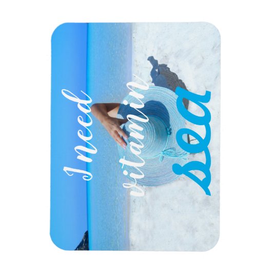 Strand Uitzicht // Ik heb vitamine Zee nodig Magneet (Verticaal)