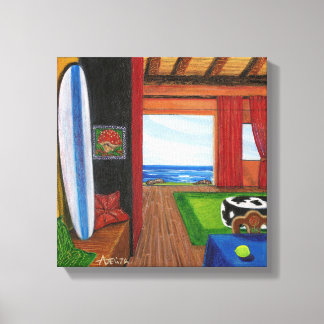 strand Uitzicht in Hawaï Canvas Afdruk