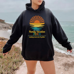 Strand Vakantie Familie Vrienden Custom Cool Sunse Hoodie
