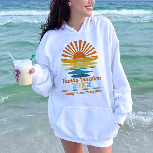 Strand Vakantie Familie Vrienden Custom Cool Sunse Hoodie