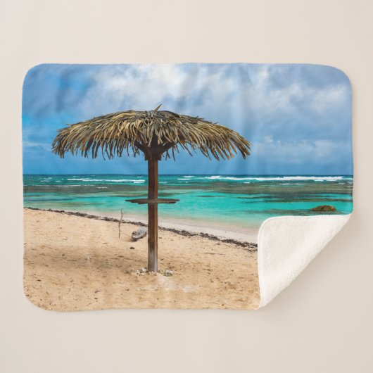 strand van Anse des Rochers Sherpa Deken (Voorkant (horizontaal))