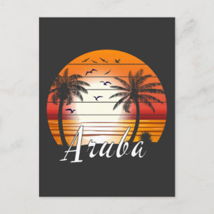 strand van Aruba Briefkaart