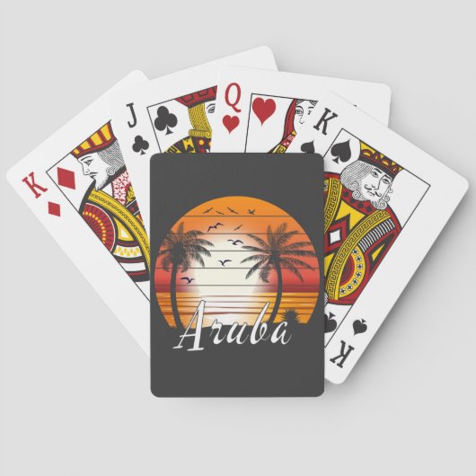  strand van Aruba Pokerkaarten (Achterkant)