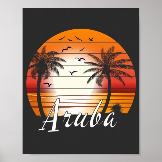  strand van Aruba Poster (Voorkant)