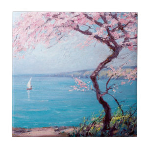 Strand van Biarritz (door Kimon Loghi) Tegeltje