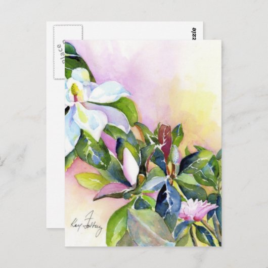 Strand van bloemen briefkaart (Voorkant / Achterkant)