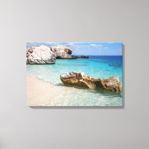 strand van Cala Mariolu, canvasafdruk op Sardinië Canvas Afdruk