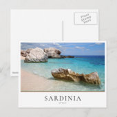 strand van Cala Mariolu, Sardinië in Italië Briefkaart (Voorkant / Achterkant)