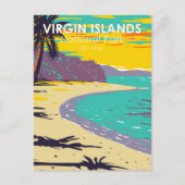 strand van de Maagdeneilanden National Park Trunk  Briefkaart (Voorkant)