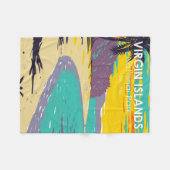 strand van de Maagdeneilanden National Park Trunk Fleece Deken (Voorkant (Horizontaal))