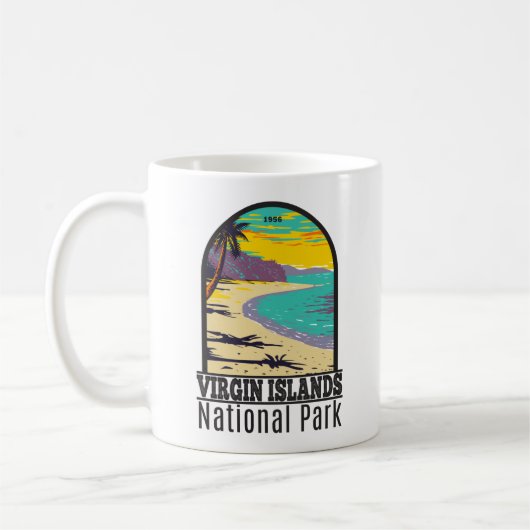 strand van de Maagdeneilanden National Park Trunk Koffiemok (Links)