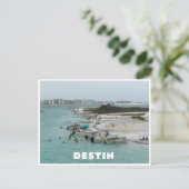Strand van Destin Florida met boten Briefkaart (Staand voorkant)