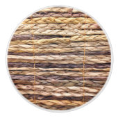 strand van een tropisch eiland, geweven wilgen keramische knop (Voorkant)