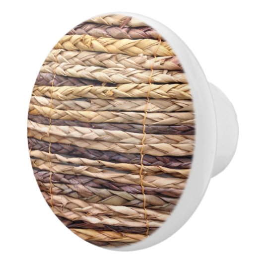 strand van een tropisch eiland, geweven wilgen keramische knop (Rechts)