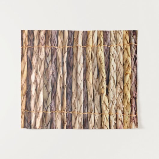 strand van een tropisch eiland, geweven wilgen wandkleed (Voorkant (horizontaal))