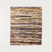 strand van een tropisch eiland, geweven wilgen wandkleed (Voorkant)