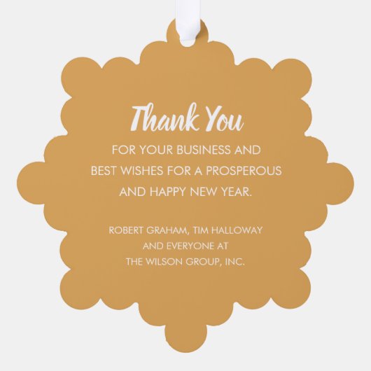 Strand van Kerstmislichten Business Paper Ornament Kaart (Achterkant)