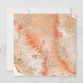 strand van koraal en zee - zomer florale bruiloft kaart (Achterkant)