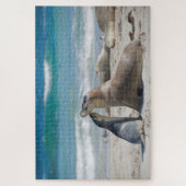 strand van Moeder en schattige baby, 1014 stuks Legpuzzel (Verticaal)