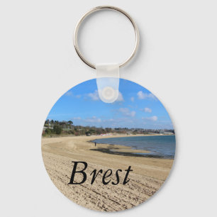 strand van Moulin-Blanc in Brest Sleutelhanger