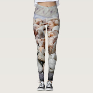 strand van natuurlijke kebbelstenen leggings