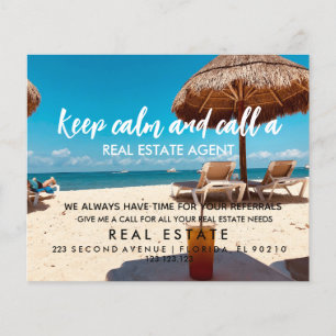 strand van onroerend goed Aankondiging Flyer