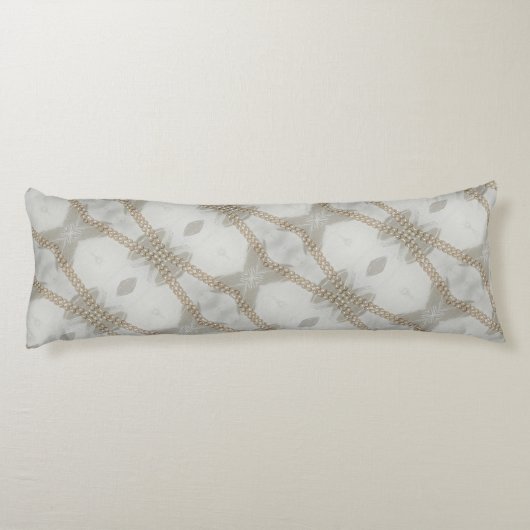 Strand van parels elend opmaakbaar van wit lichaamskussen (Achterkant)