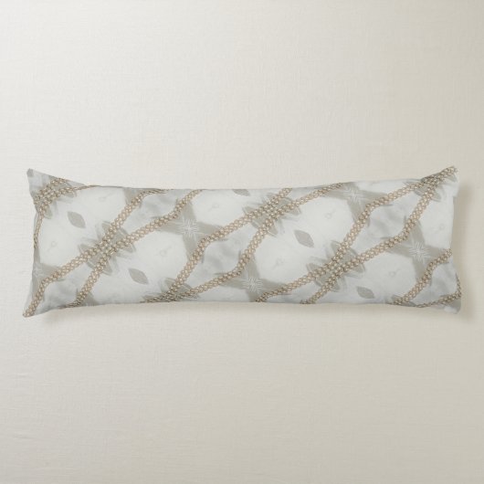 Strand van parels elend opmaakbaar van wit lichaamskussen (Voorkant)