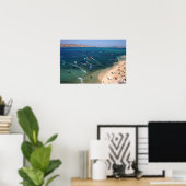 strand van Paros Kite Poster (Thuiskantoor)