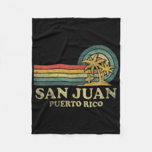 Strand van San Juan Puerto Rico Gezinsvakantie Vin Fleece Deken