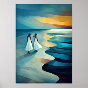 Strand van Skagen - Cubistisch meesterwerk geïnspi Poster