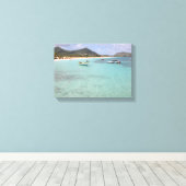 Strand van St. Maarten Canvas Afdruk (Insitu (Houten vloer))