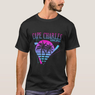 Strand Vaporwave Vakantie Cape Charles T-shirt