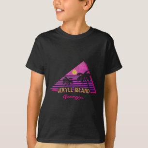Strand Vaporwave Vakantie Souvenir Jekyll Island T-shirt