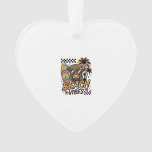 Strand Vibe Hoogland Koe Zomer Vector Kunst_1 Ornament
