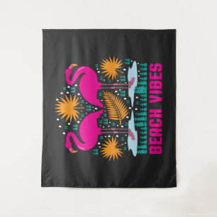 Strand Vibe Roze Flamingo Ontwerp Wandkleed