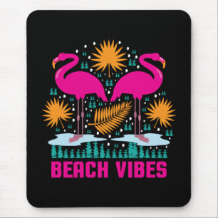 Strand Vibe Roze Flamingo's Design Muismat