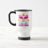 Strand Vibe Roze Flamingo's Design Reisbeker (Links)