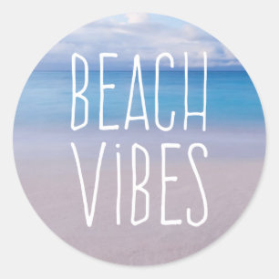 Strand Vibes Mooie Ocean Beach Ronde Sticker
