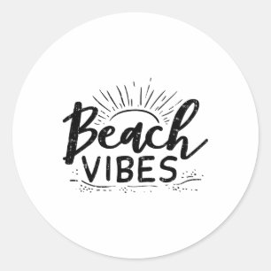Strand Vibes Zon Ontspannen Hola Stranden Zomer Va Ronde Sticker