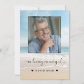 Strand viering van het leven Foto Funeral grafmonu Kaart (Achterkant)