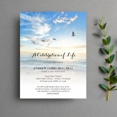 Strand viering van het leven-herdenking briefkaart