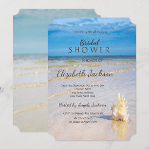 Strand Vlecht Schelp Bruiloft  Bruidsfeest  Kaart