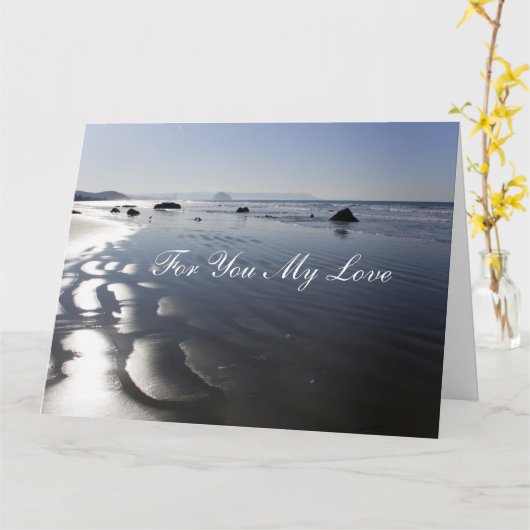 Strand voor de liefde Verjaardag Kaart (Gele Bloem)