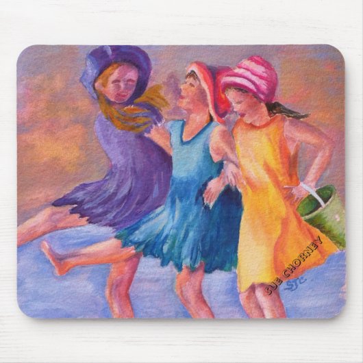 STRAND VRIENDINNEN MOUSEPAD MUISMAT (Voorkant)