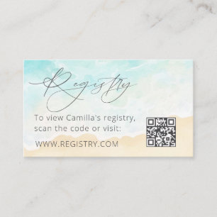 Strand Vrijgezellenfeest Registry QR-code Informatiekaartje